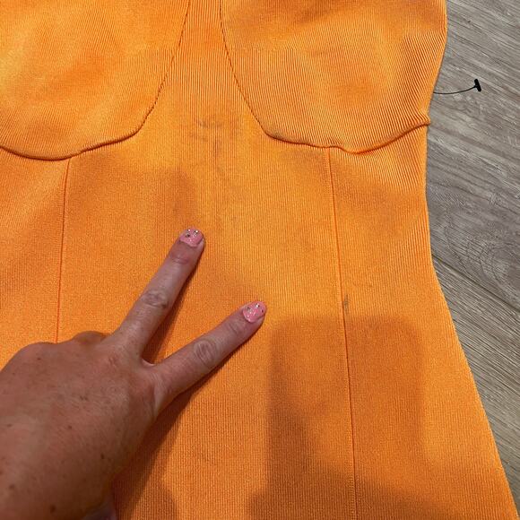 GUESS Women's Kismet Mirage Strapless Minidress Size S In Sun Stone - Picture 9 of 15